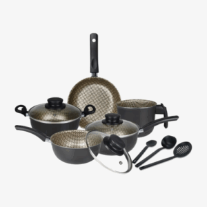 Jogo De Panelas Antiaderente 8 Peças Decorada Teflon